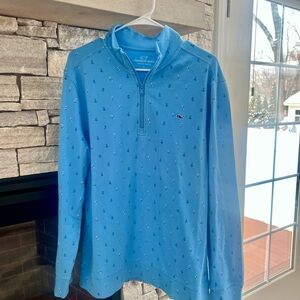 Vineyard Vines Blue Anchor Print Men's Shirt